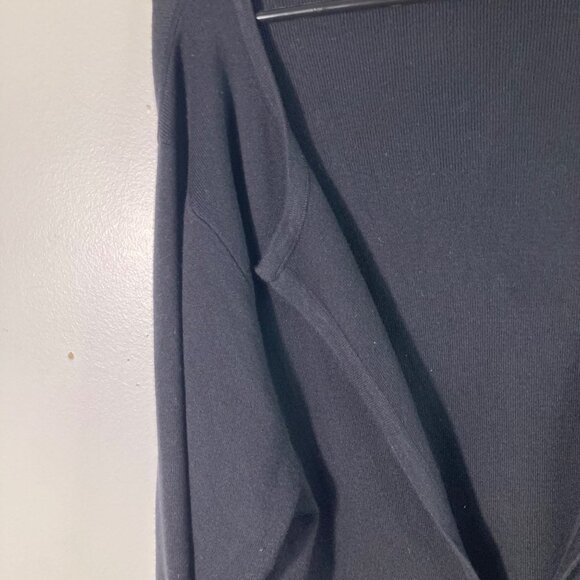 Womens Coldwater Creek‎ Silk Blend Beaded Clasp Cardigan Sweater Black 2X Cotton - Picture 5 of 9